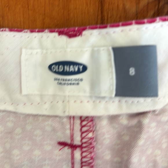 Old Navy pink floral shorts cotton size 8 - Picture 3 of 5